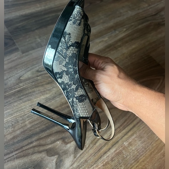 Jimmy Choo Lace Sling Back Heels Size 38 - Picture 6 of 14
